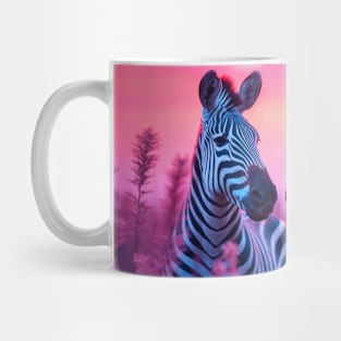 Zebra Animal Wildlife Wilderness Colorful Realistic Illustration Mug